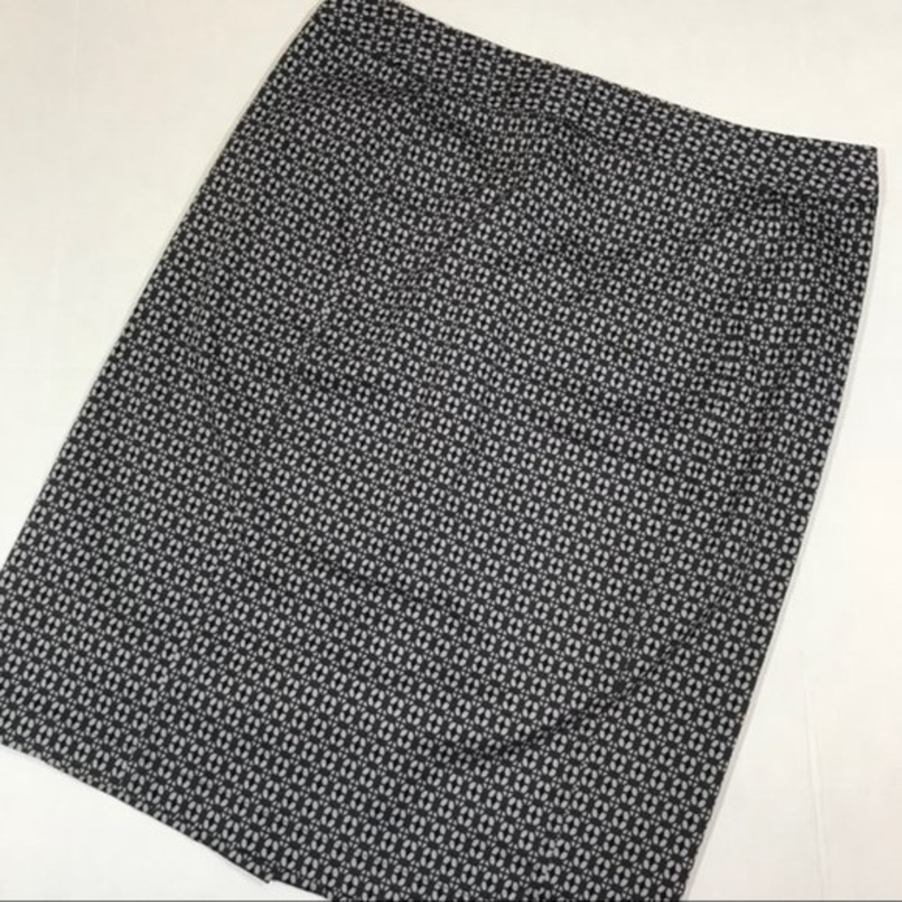 41 Hawthorn Small S Gray Black Geo Polka Dot Stretch Pencil Skirt Stitch Fix